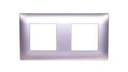 DANTE Ramka podwójna tworzywo ASA inox 454182-37236