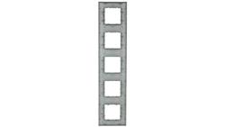 DANTE Ramka pięciokrotna tworzywo ASA inox 454185-38047