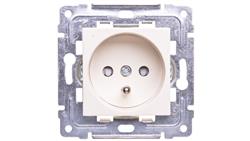 DANTE Gniazdo pojedyncze z/u z przesłonami krem 450334-44064