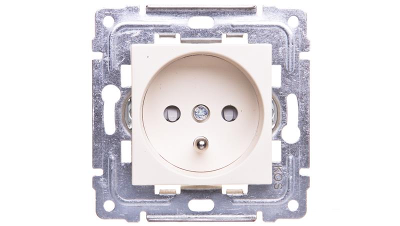 DANTE Gniazdo pojedyncze z/u z przesłonami krem 450334-44064