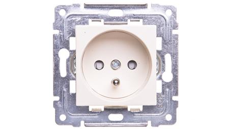 DANTE Gniazdo pojedyncze z/u z przesłonami krem 450334-44064