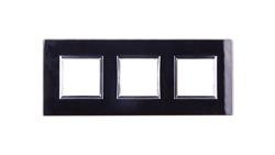 DANTE Ramka potrójna szkło BLACK GLASS 4509183-37175