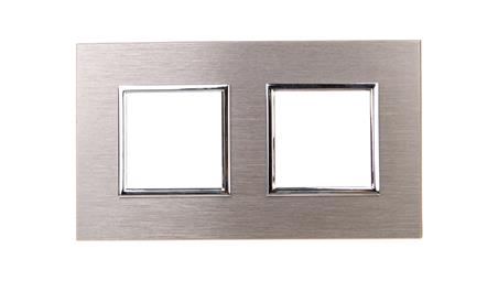 DANTE Ramka podwójna aluminium anodowane INOX 4541282-37235