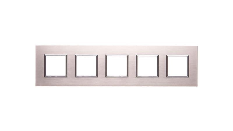 DANTE Ramka pięciokrotna aluminium anodowane INOX 4541285-38052