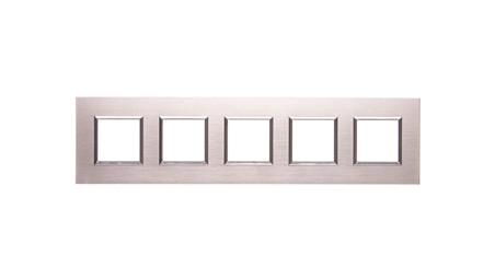 DANTE Ramka pięciokrotna aluminium anodowane INOX 4541285-38052