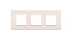 DANTE Ramka potrójna skóra VANILLA 4503583-37561
