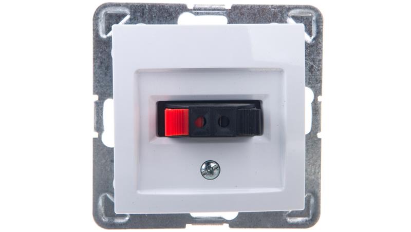 IMPRESJA Gniazdo głośnikowe pojedyncze białe GG-1Y/m/00-28628