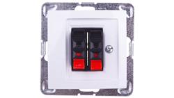 IMPRESJA Gniazdo głośnikowe podwójne białe GG-2Y/m/00-28627