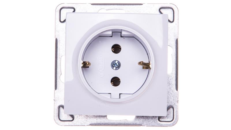 IMPRESJA Gniazdo pojedyncze z/u Schuko białe GP-1YS/m/00-43458