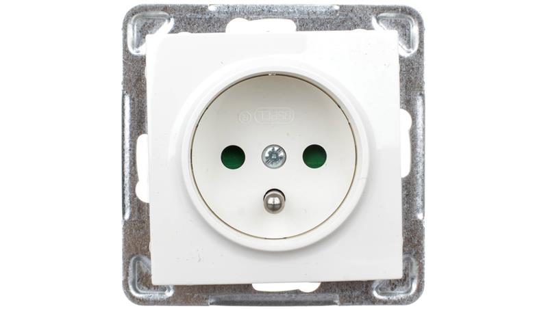 IMPRESJA Gniazdo pojedyncze z/u z przesłonami ecru GP-1YZP/m/27-43480