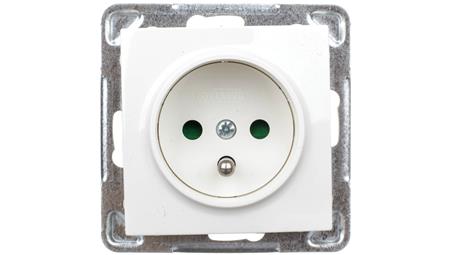 IMPRESJA Gniazdo pojedyncze z/u z przesłonami ecru GP-1YZP/m/27-43480