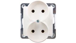 IMPRESJA Gniazdo podwójne b/u ecru GP-2YR/m/27-43155