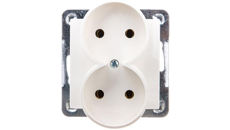 IMPRESJA Gniazdo podwójne b/u ecru GP-2YR/m/27-43155