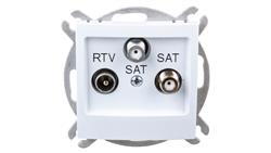 IMPRESJA Gniazdo antenowe RTV-SAT-SAT białe GPA-Y2S/m/00-149