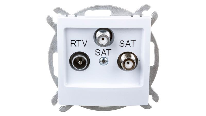 IMPRESJA Gniazdo antenowe RTV-SAT-SAT białe GPA-Y2S/m/00-149