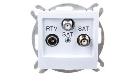 IMPRESJA Gniazdo antenowe RTV-SAT-SAT białe GPA-Y2S/m/00-149