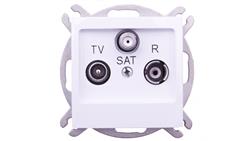 IMPRESJA Gniazdo antenowe RTV-SAT przelotowe białe GPA-YSP/m/00-95