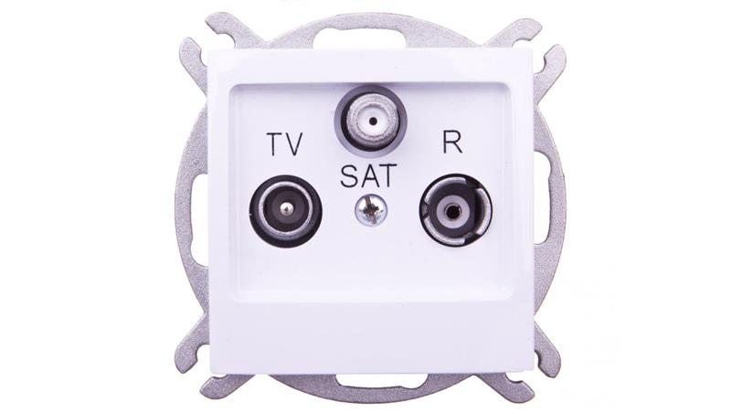 IMPRESJA Gniazdo antenowe RTV-SAT przelotowe białe GPA-YSP/m/00-95