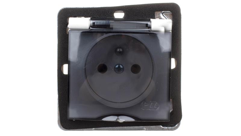 IMPRESJA Gniazdo bryzgoszczelne z/u IP44 klapka przezroczysta ecrue GPH-1YZ/m/27/d-43193 IMPRESJA Gniazdo bryzgoszczelne z/u IP44 klapka przezroczysta ecrue GPH-1YZ/m/27/d-43193