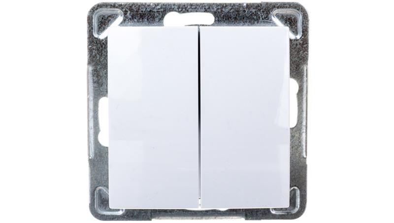 IMPRESJA Przycisk podwójny zwierny biały ŁP-17Y/m/00-31614