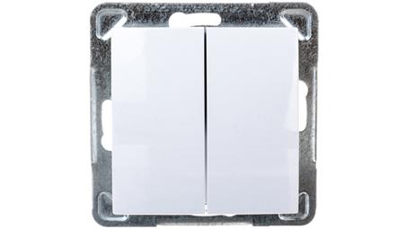 IMPRESJA Przycisk podwójny zwierny biały ŁP-17Y/m/00-31614