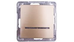 IMPRESJA Łącznik pojedynczy z podświetleniem złoty metalik ŁP-1YS/m/28-30836