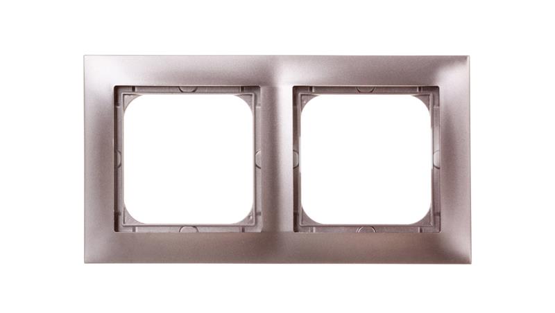 IMPRESJA Ramka podwójna tytan R-2Y/23-36590