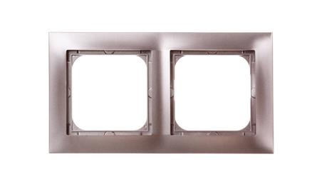 IMPRESJA Ramka podwójna tytan R-2Y/23-36590