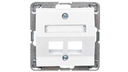 IMPRESJA Obudowa gniazda komputerowego podwójnego skośna biała GPK-2YS/p/00-34034