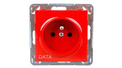 IMPRESJA Gniazdo pojedyncze z/u DATA czerwone GP-1YZD/m/00-43261