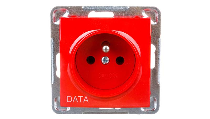 IMPRESJA Gniazdo pojedyncze z/u DATA czerwone GP-1YZD/m/00-43261
