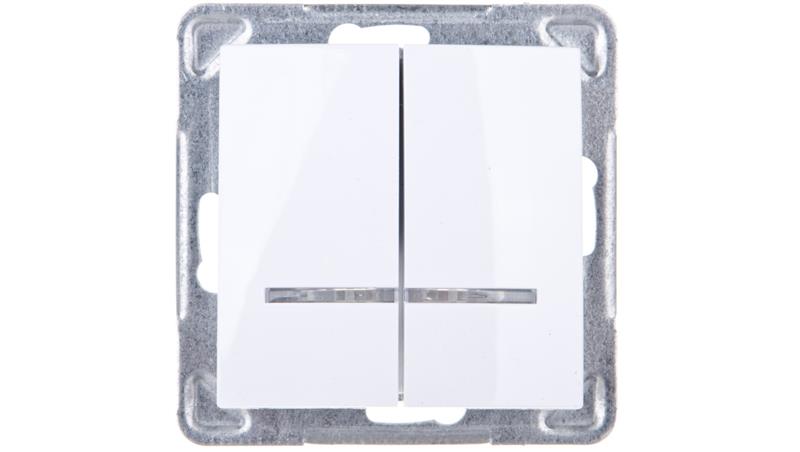 IMPRESJA Łącznik świecznikowy z podświetleniem biały ŁP-2YS/m/00-33188