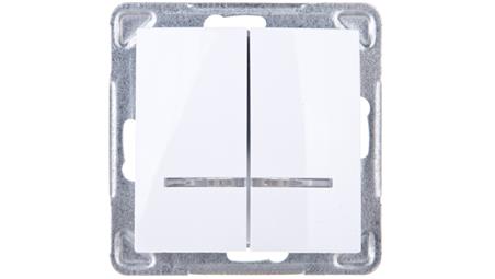 IMPRESJA Łącznik świecznikowy z podświetleniem biały ŁP-2YS/m/00-33188