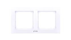 IMPRESJA Ramka podwójna do łączników IP44 biała RH-2Y/00-36804