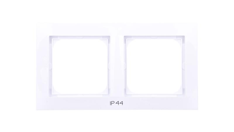IMPRESJA Ramka podwójna do łączników IP44 biała RH-2Y/00-36804