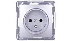 IMPRESJA Gniazdo pojedyncze z/u srebrne GP-1YZ/m/18-42812