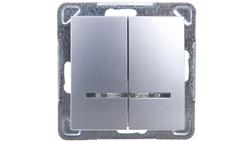 IMPRESJA Łącznik świecznikowy z podświetleniem srebrny ŁP-2YS/m/18-33211