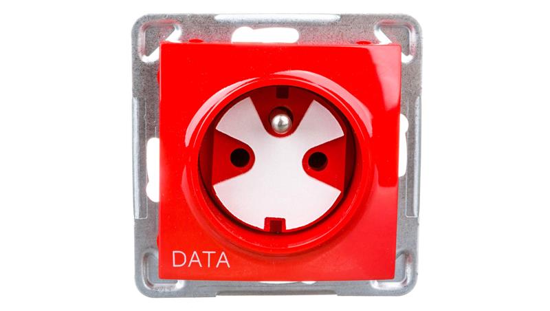 IMPRESJA Gniazdo pojedyncze z/u DATA z kluczem czerwone GP-1YZK/m/00-43263