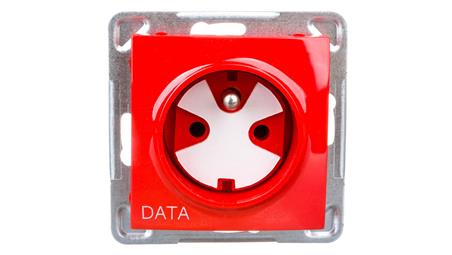 IMPRESJA Gniazdo pojedyncze z/u DATA z kluczem czerwone GP-1YZK/m/00-43263