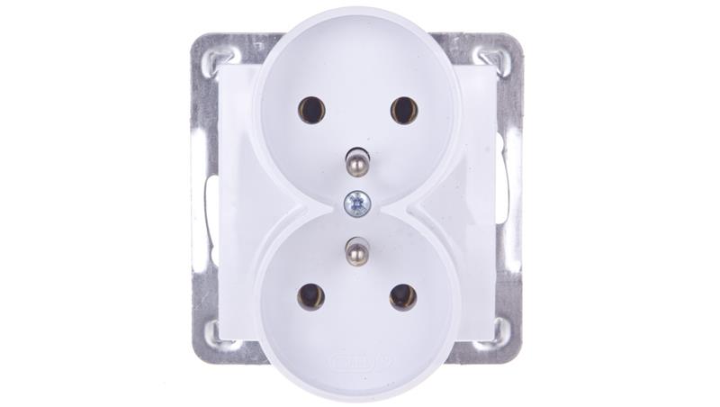 IMPRESJA Gniazdo podwójne z/u białe GP-2YRZ/m/00-42741 IMPRESJA Gniazdo podwójne z/u białe GP-2YRZ/m/00-42741