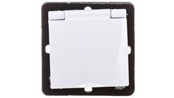 IMPRESJA Gniazdo bryzgoszczelne z/u IP44 klapka biała GPH-1YZ/m/00/w-42763