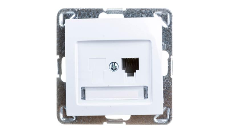 IMPRESJA Gniazdo telefoniczne pojedyncze RJ11 białe GPT-1Y/m/00-34033