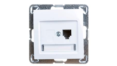 IMPRESJA Gniazdo telefoniczne pojedyncze RJ11 białe GPT-1Y/m/00-34033