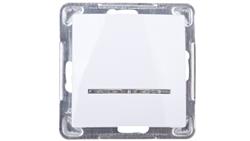 IMPRESJA Łącznik pojedynczy z podświetleniem biały ŁP-1YS/m/00-30653