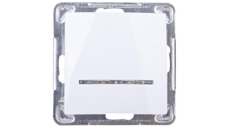 IMPRESJA Łącznik pojedynczy z podświetleniem biały ŁP-1YS/m/00-30653