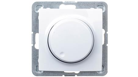 IMPRESJA Ściemniacz przyciskowo-obrotowy /żarowy i halogenowy/ biały ŁP-8Y/m/00-27663