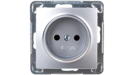 IMPRESJA Gniazdo pojedyncze b/u srebrne GP-1Y/m/18-43041