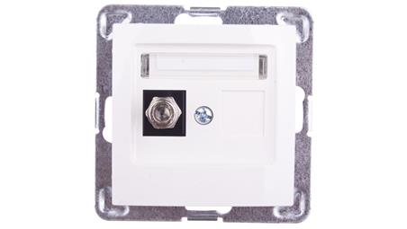 IMPRESJA Gniazdo antenowe pojedyncze typu F ecru GPA-1YF/m/27-63