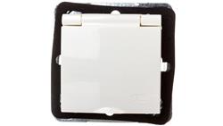 IMPRESJA Gniazdo bryzgoszczelne z/u IP44 klapka ecru GPH-1YZ/m/27/w-42923