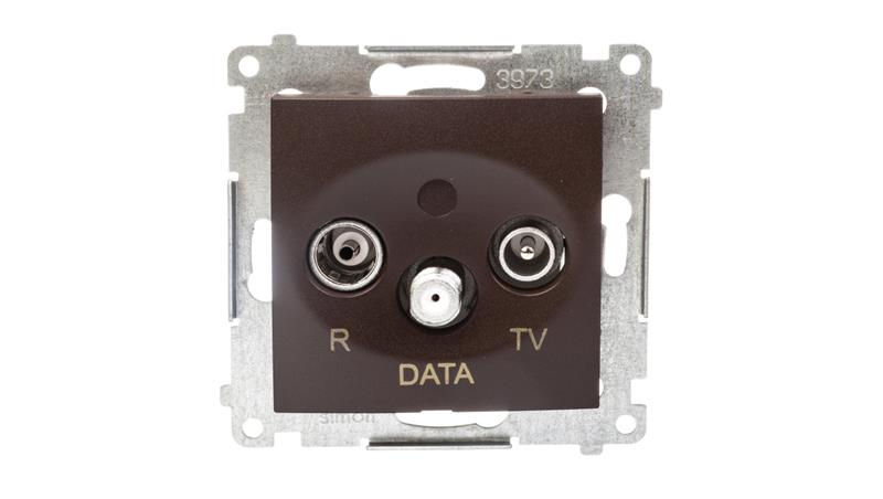 Simon 54 Gniazdo antenowe R/TV/DATA brąz mat DAD.01/46-472 Simon 54 Gniazdo antenowe R/TV/DATA brąz mat DAD.01/46-472